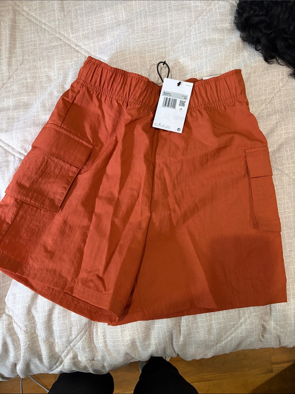 Nike Women's Rust-Orange Cargo Shorts